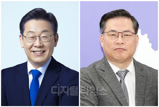 이재명(왼쪽) 더불어민주당 대표와 유동규 전 성남도시개발공사 기획본부장. <디지털타임스 DB, 민주당 제공>